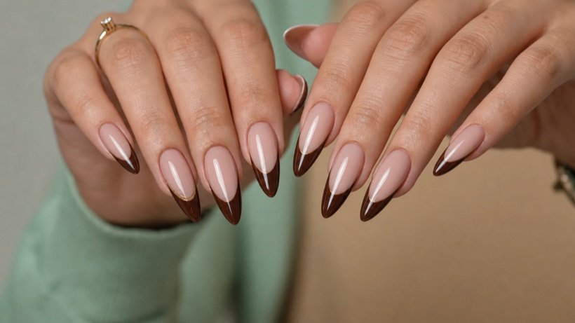 Deep french tip nail set